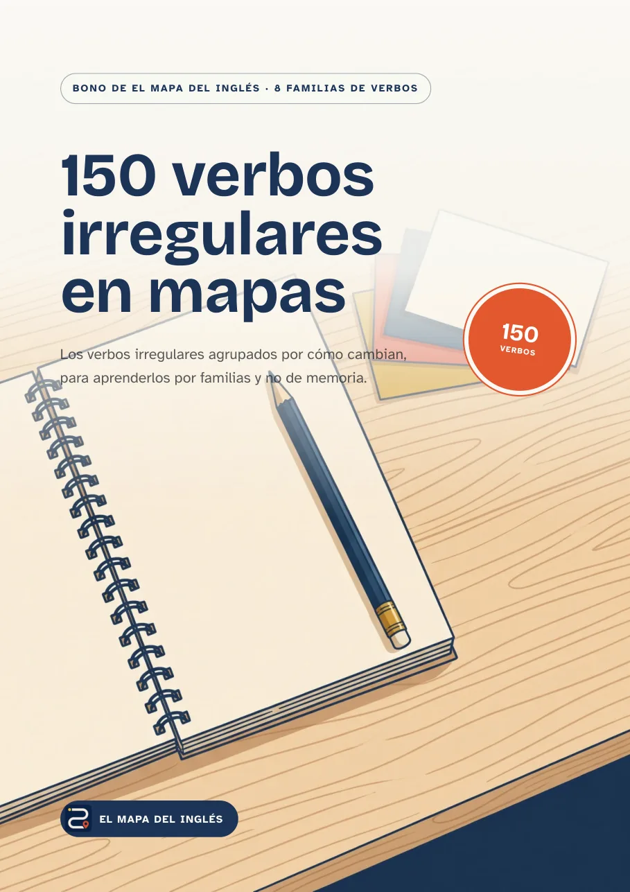 Tapa de 150 verbos irregulares en mapas